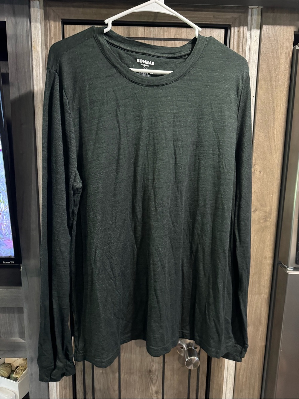 Bombas Men's Long Sleeve Crew Tee — Forest Green